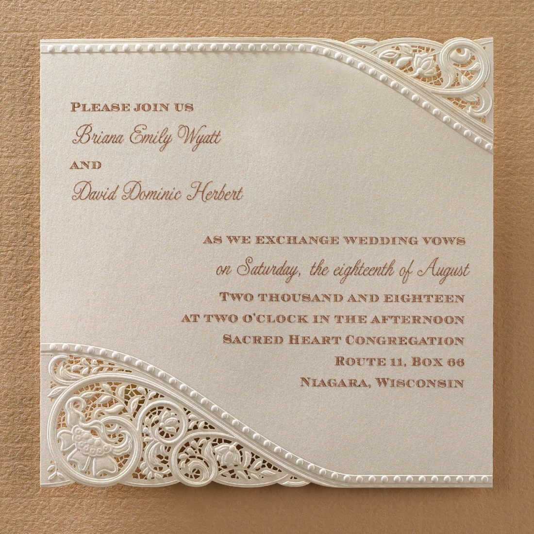 lace invitation laser cut