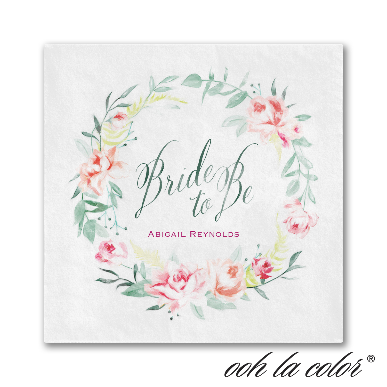 bridal shower wreath napkin