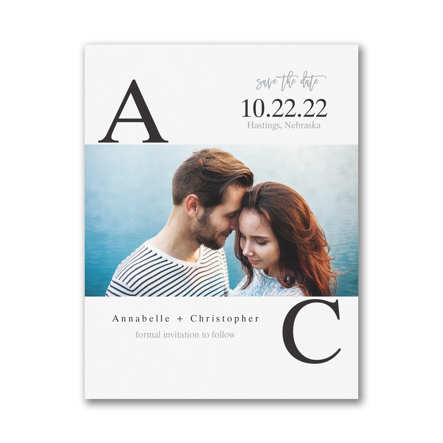 Broad Initials photo save the date carlson craft