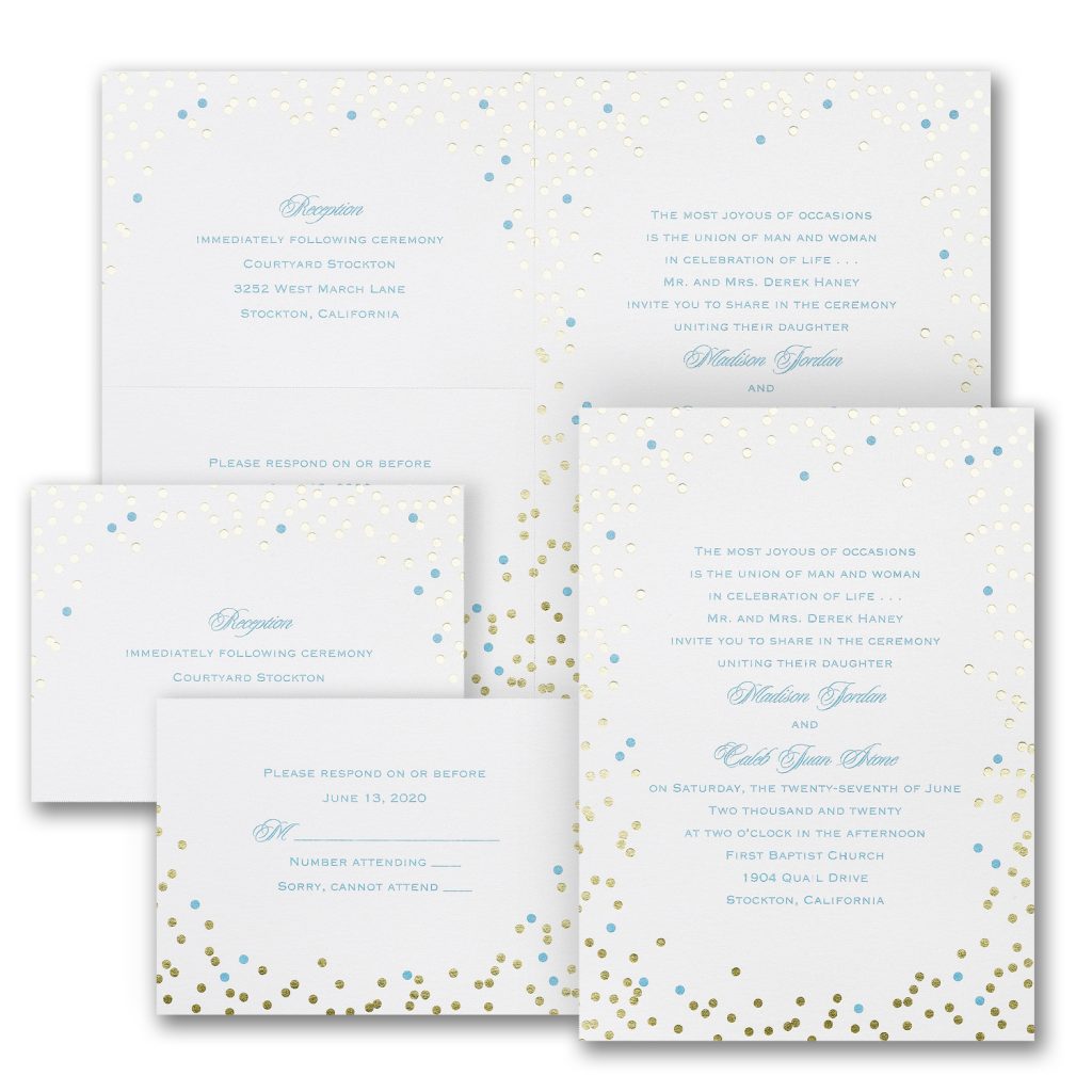 dots of fun wedding invitation budget friendly