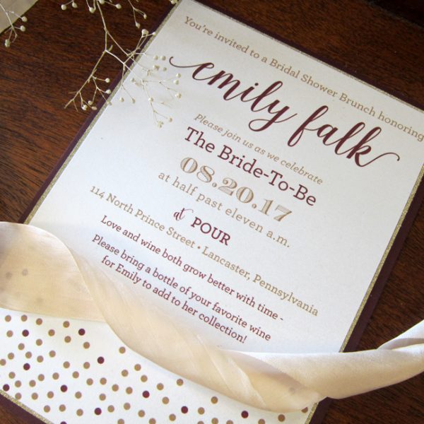mulberry bridal shower invitation