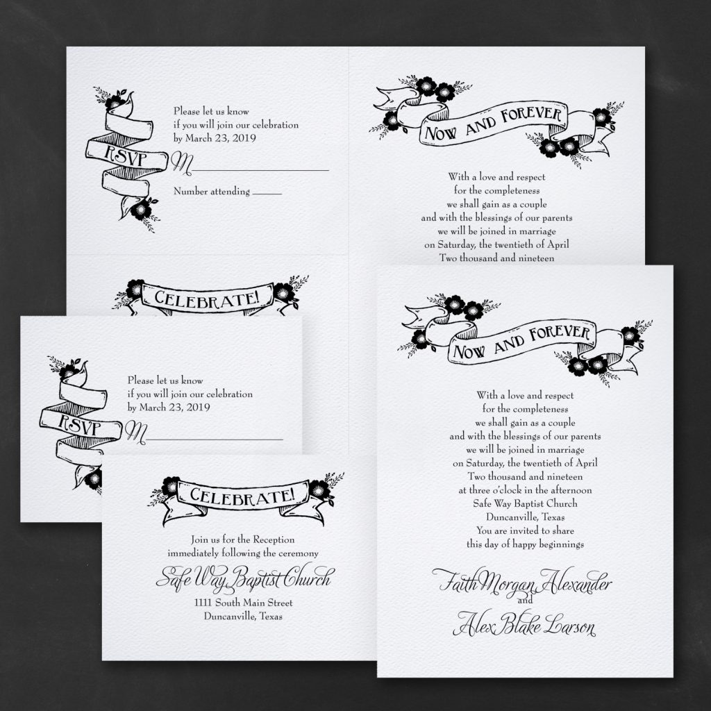 forever is now wedding invitation budget friendly