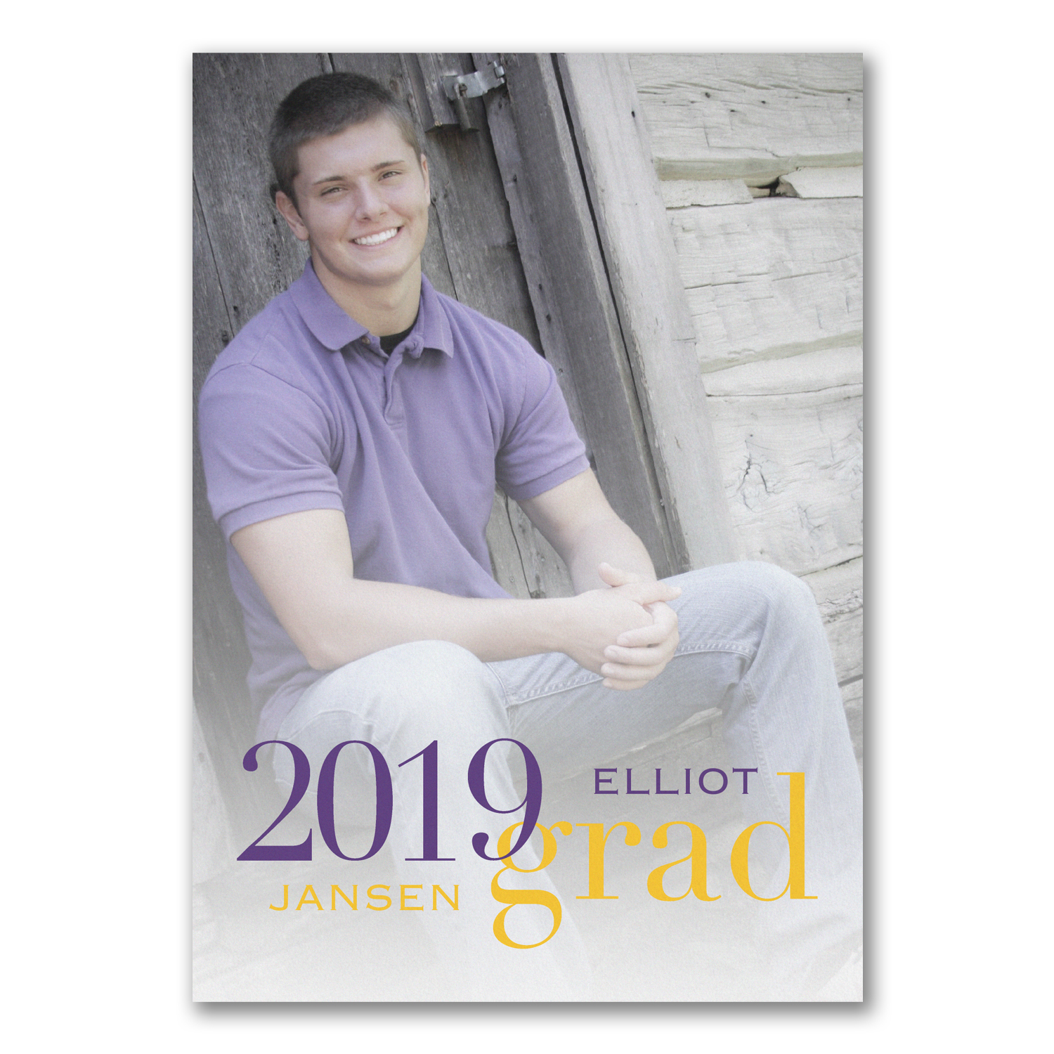 grad stripes photo invitation graduation