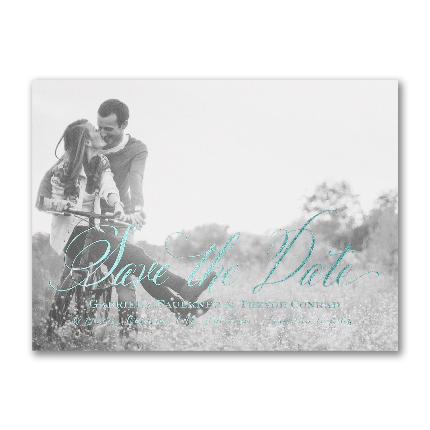 just lovely photo save the date foiling carlson craft