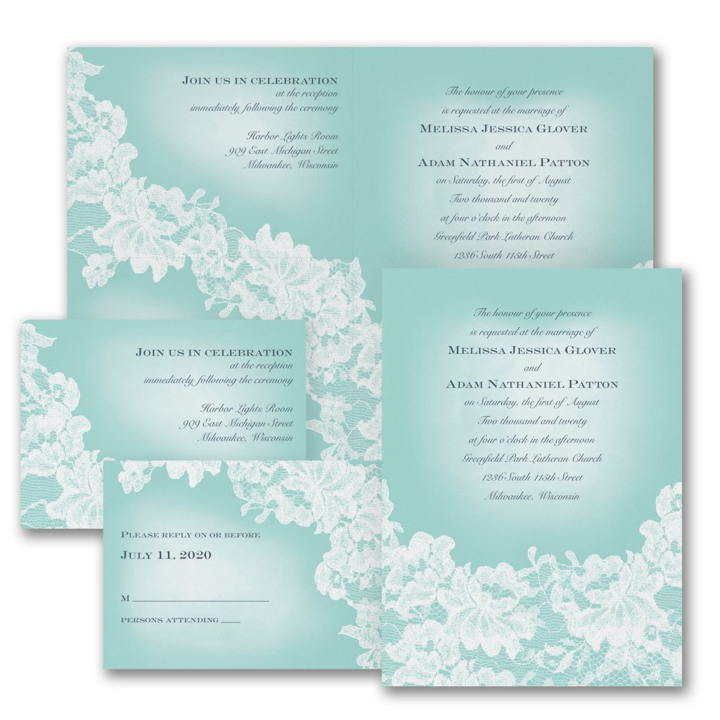 lace wedding invitation budget friendly