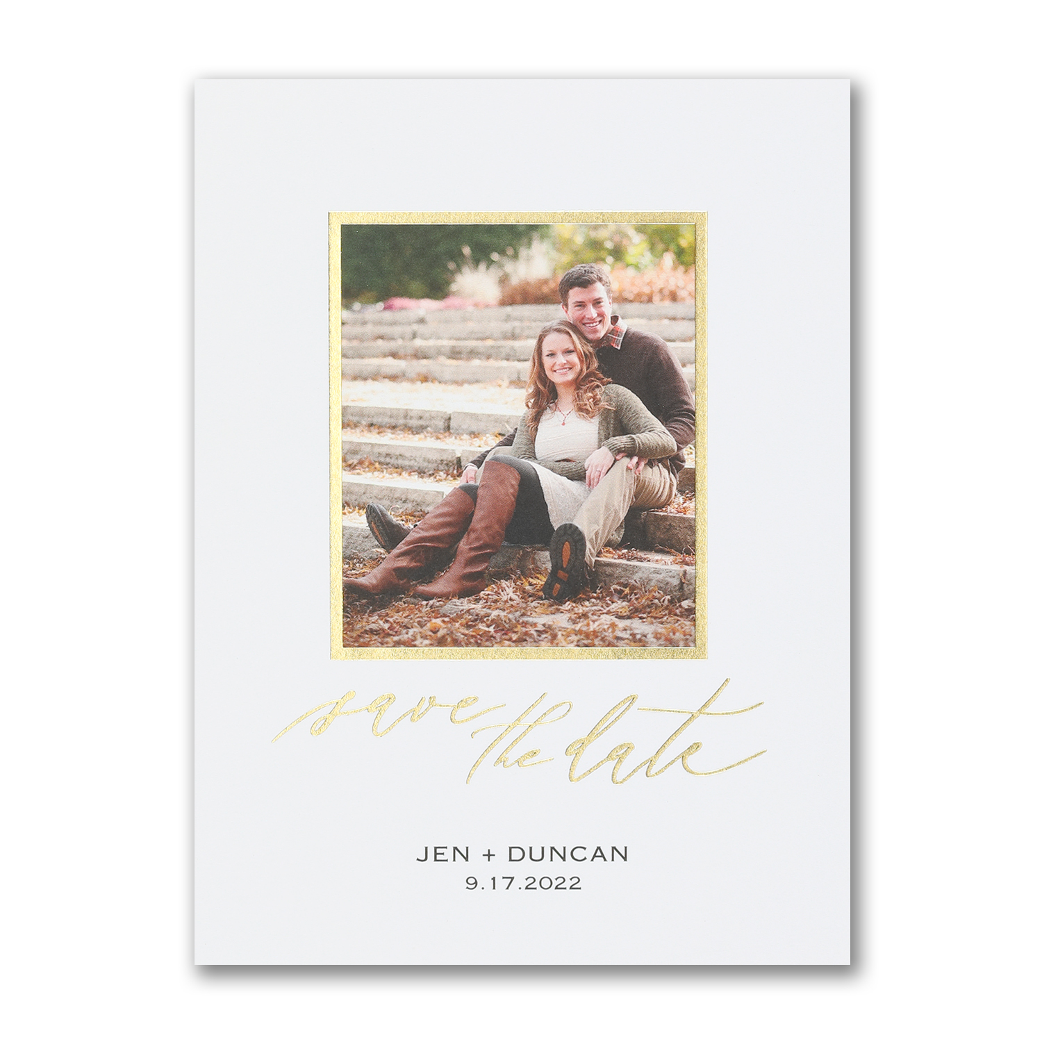 me + you photo save the date foiling carlson craft