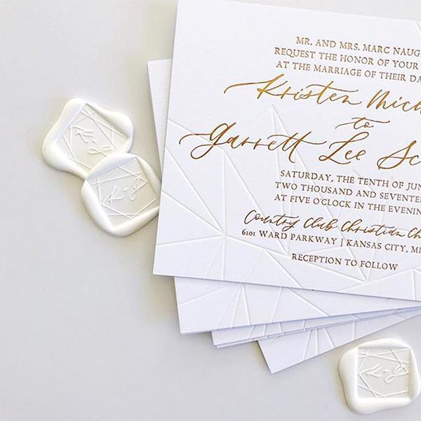 square wax seals wedding invitations