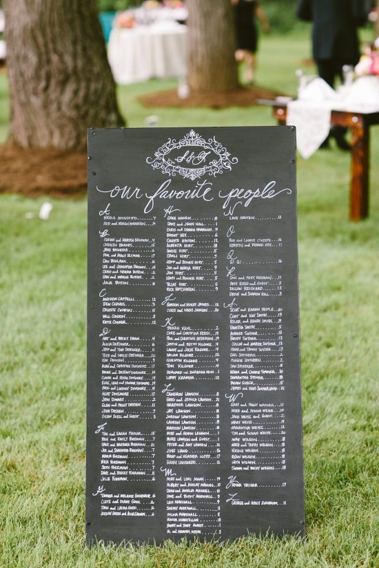 chalkboard seating chart wedding persnickety york pa