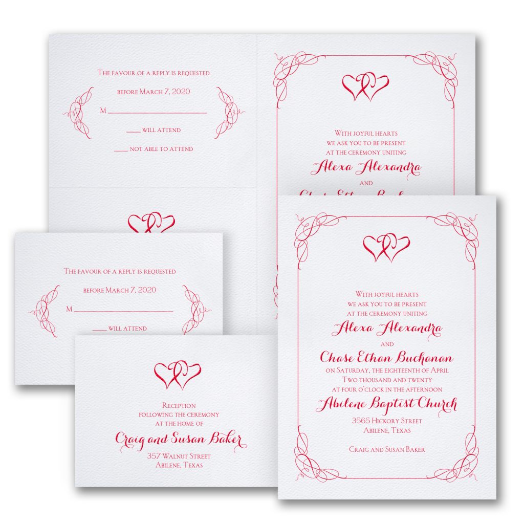 blissful hearts wedding invitation budget friendly