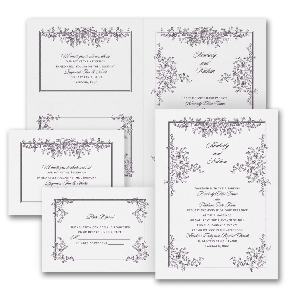 delicate entrance wedding invitation budget friendly