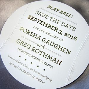 baseball themed save the date