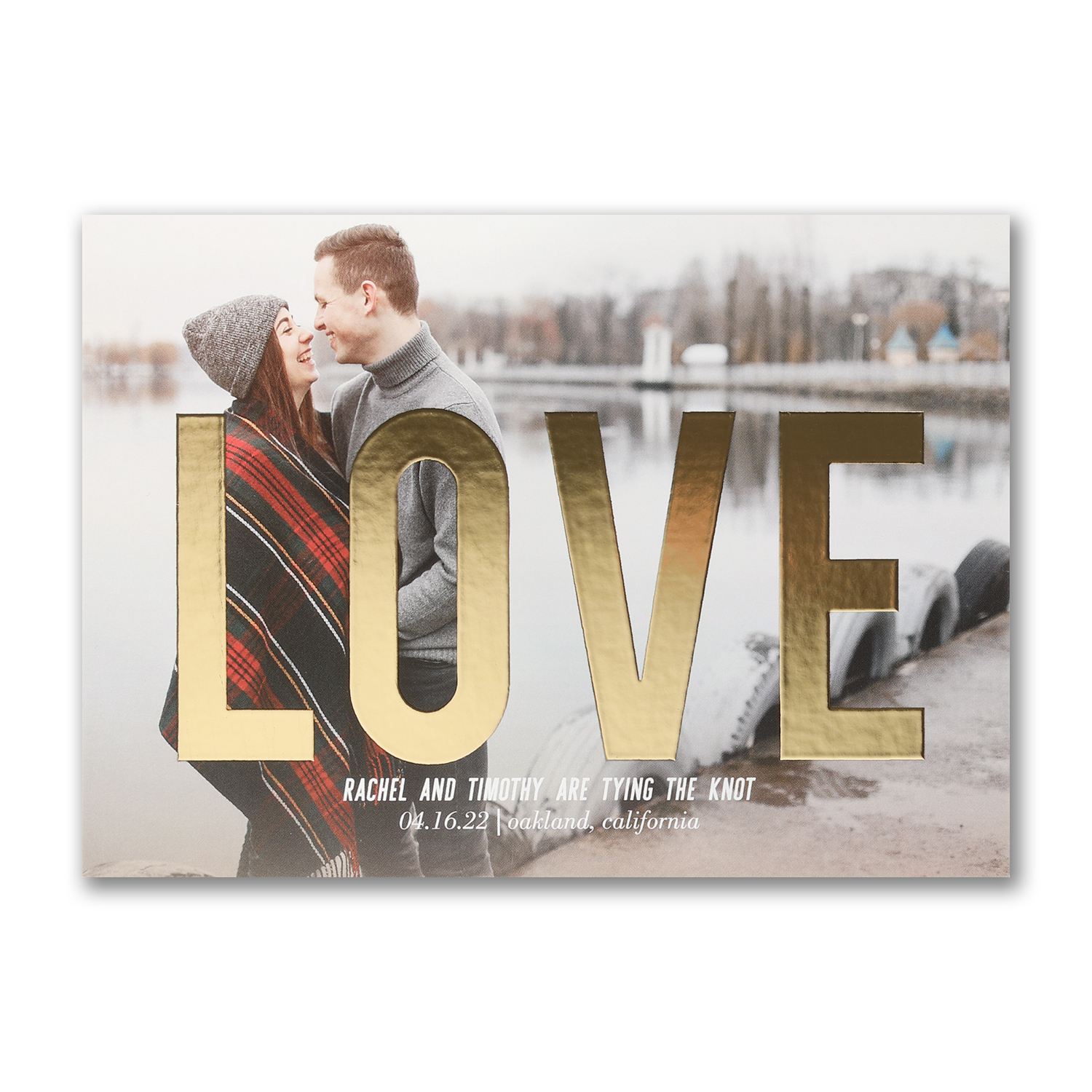 gleaming love photo save the date foil carlson craft