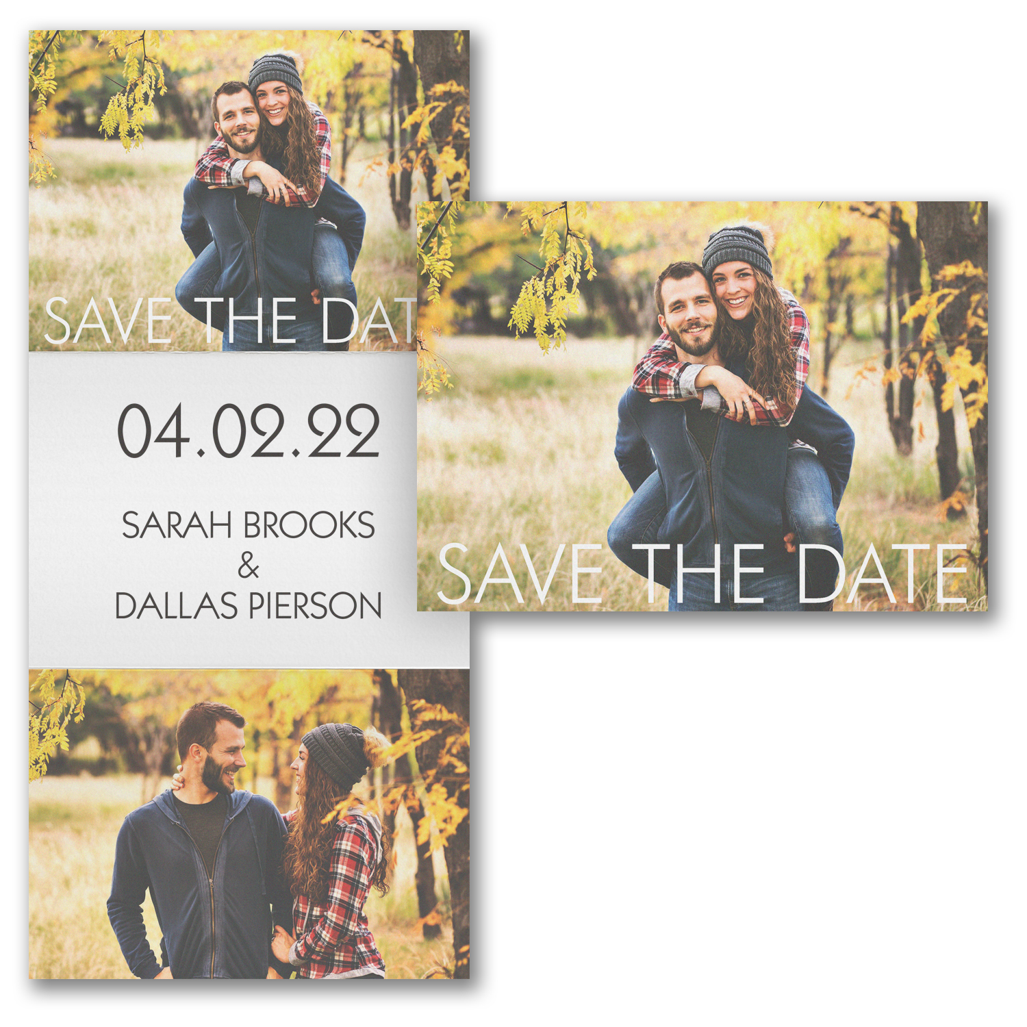 important date trifold photo save the date carlson craft
