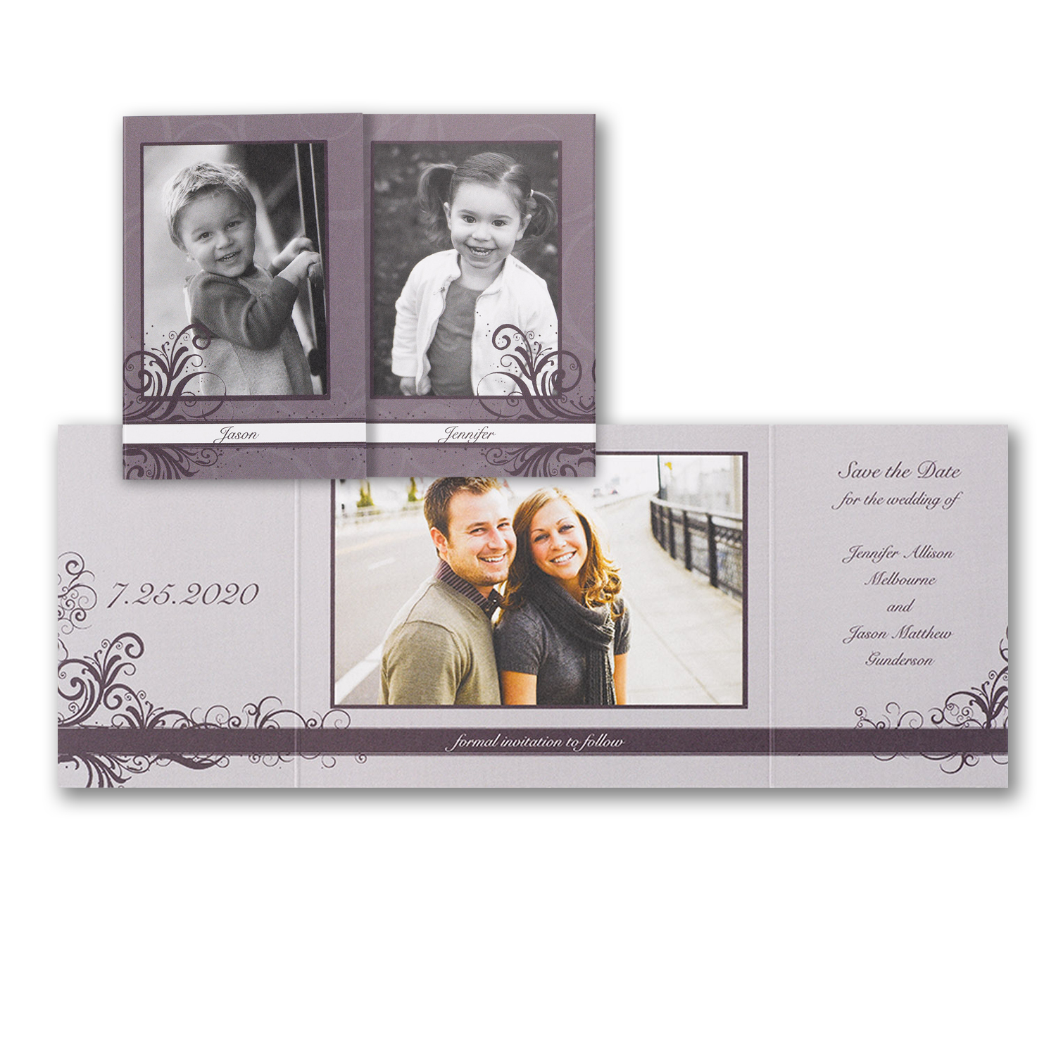 kids at heart photo save the date trifold kid photos carlson craft