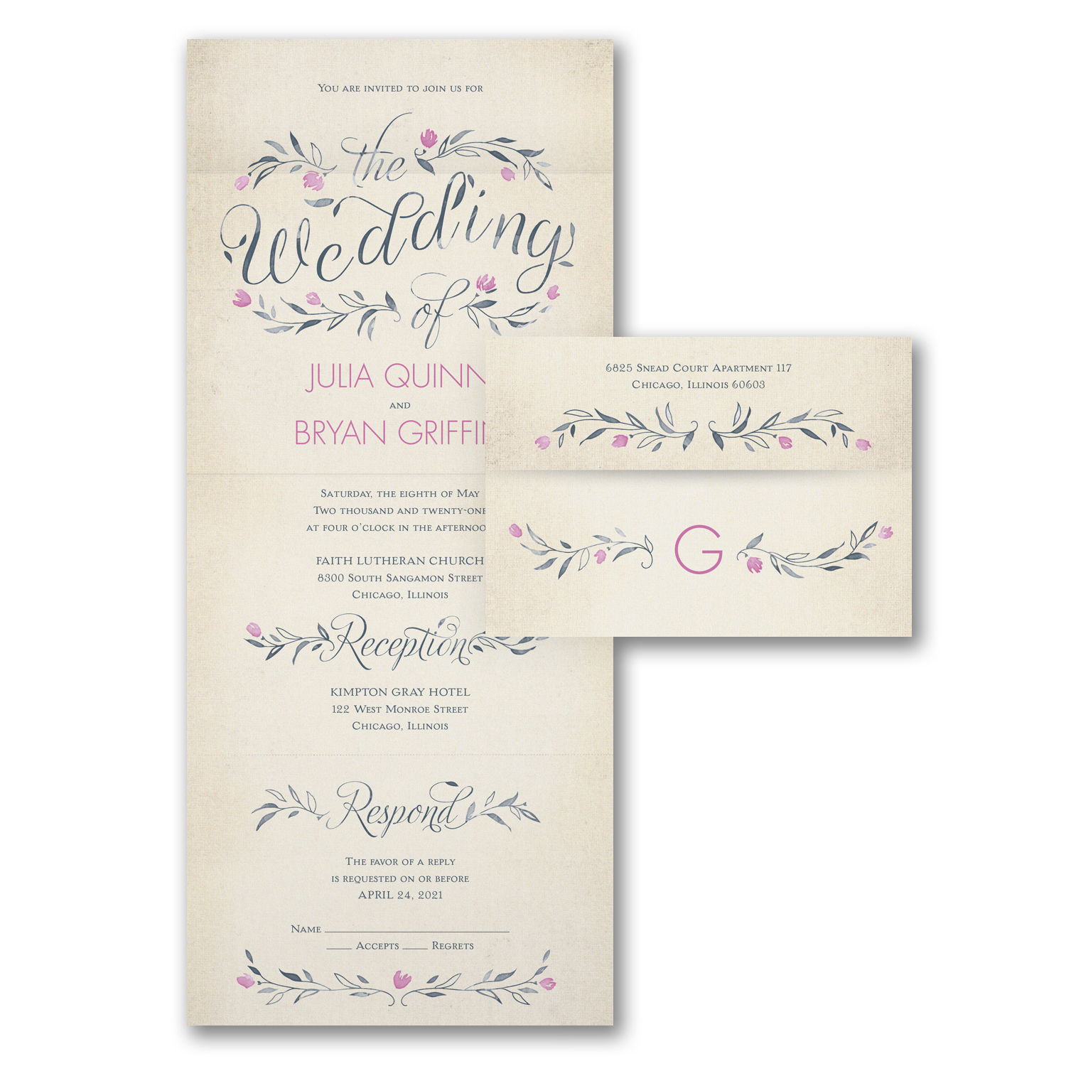 rustic wedding invitation wedding magic