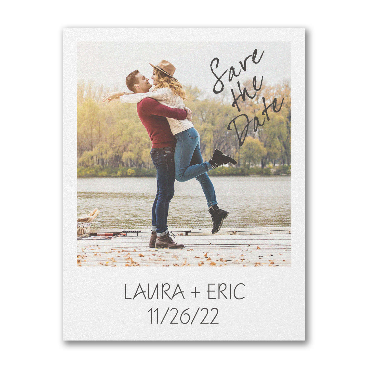 our bond photo postcard save the date carlson craft