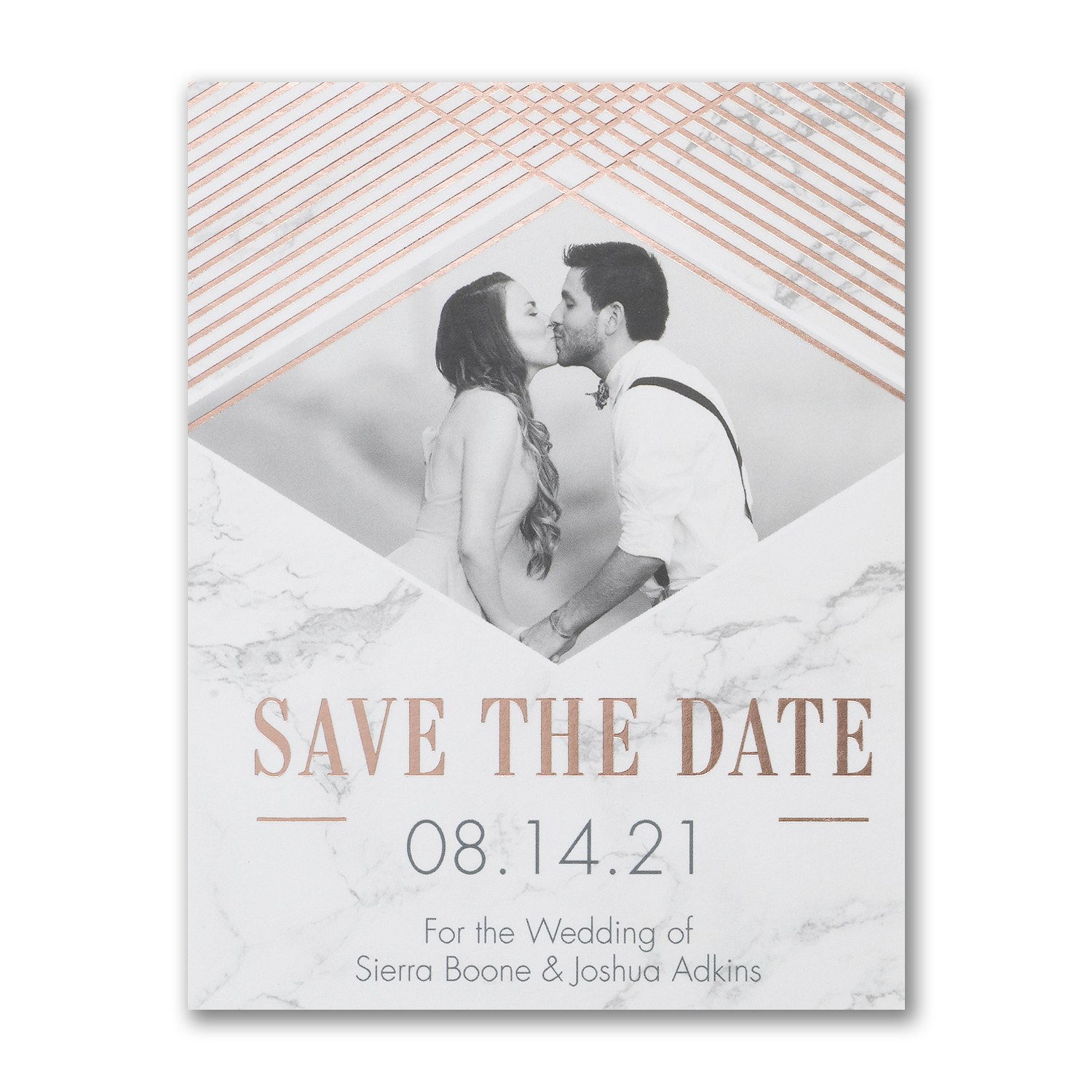 shining marble photo save the date postcard carlson craft
