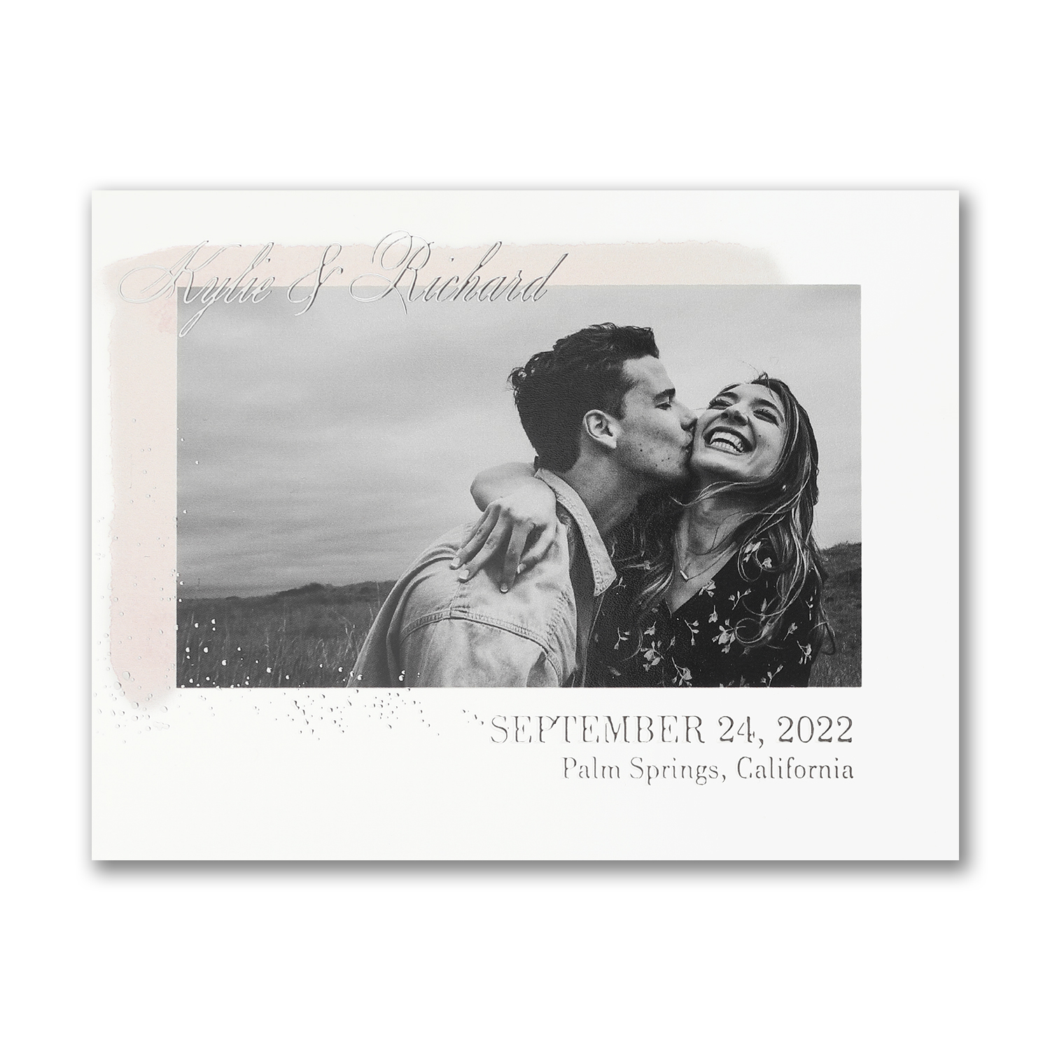 simplistic date photo save the date watercolor carlson craft