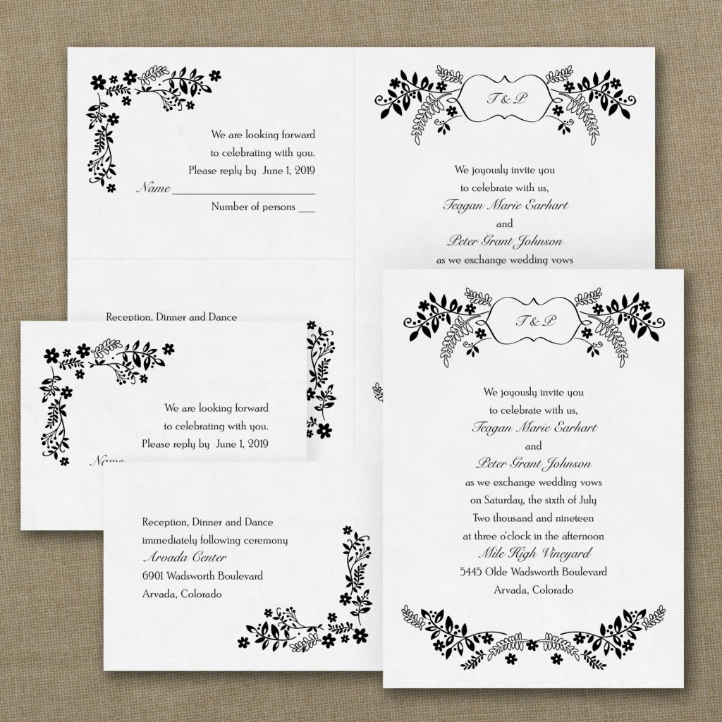 flower wedding invitation budget friendly