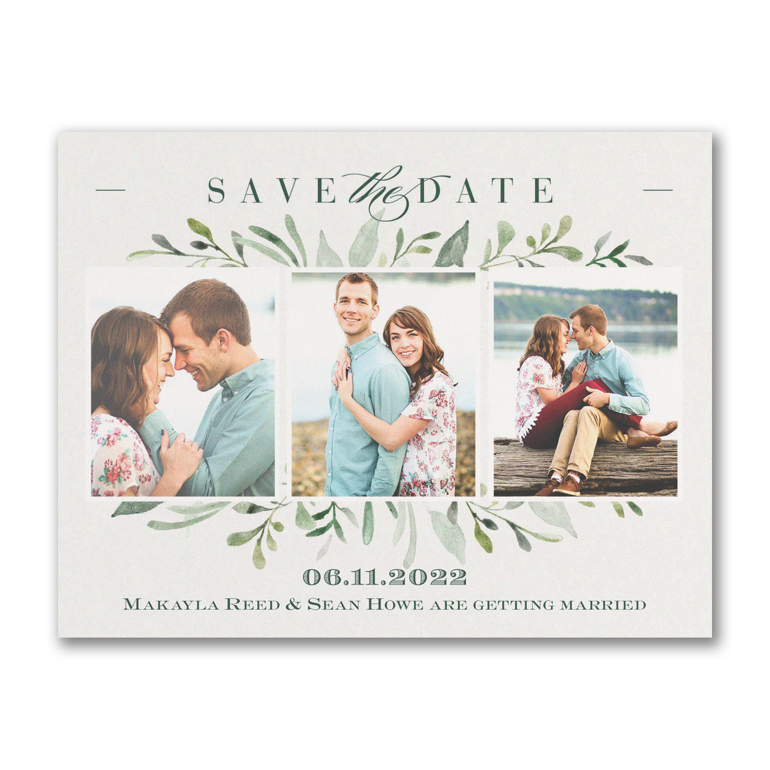 watercolor greenery save the date carlson craft