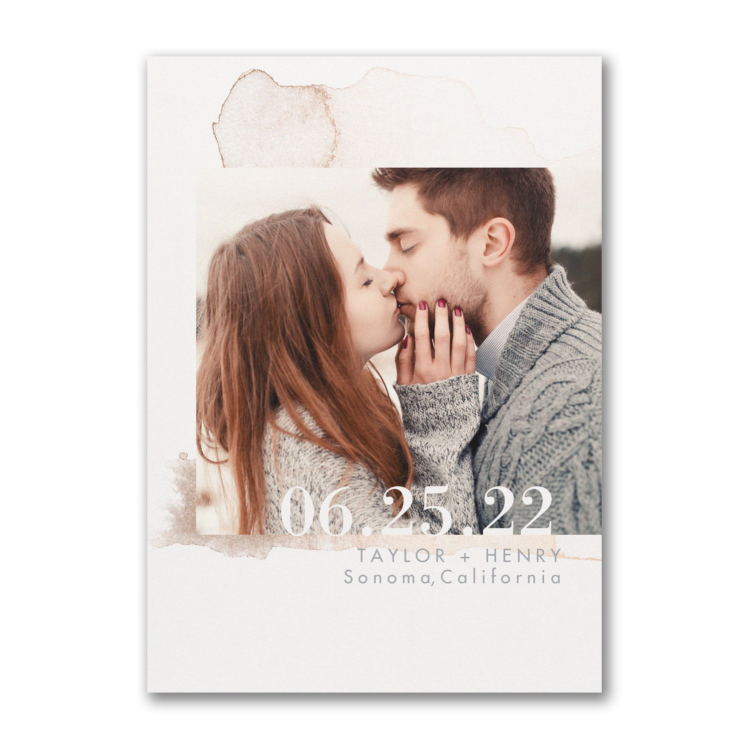 Watercolor Splotch save the date carlson craft